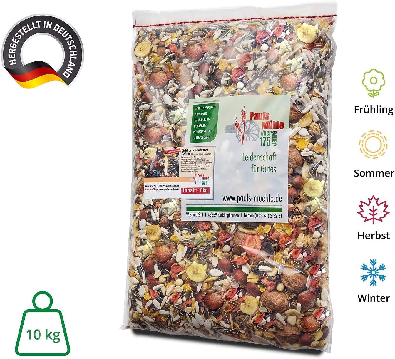 Paul's Mühle Eichhörnchenfutter Gourmet 10 kg