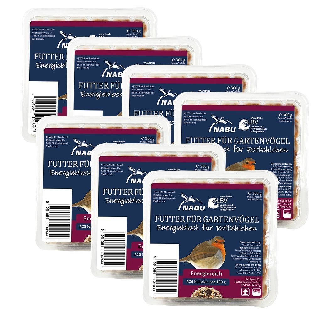 CJ Wildlife Energieblock für Rotkehlchen 7 x 300 g (= 2,1 kg)