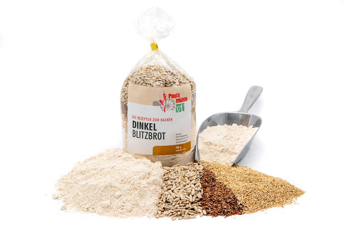 Paul's Mühle Brotbackmischung Dinkel-Blitzbrot 9 x 780 g