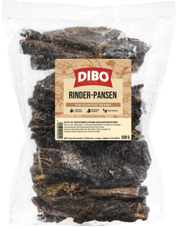 Kausnack für den Hund Rinderpansen 500 g