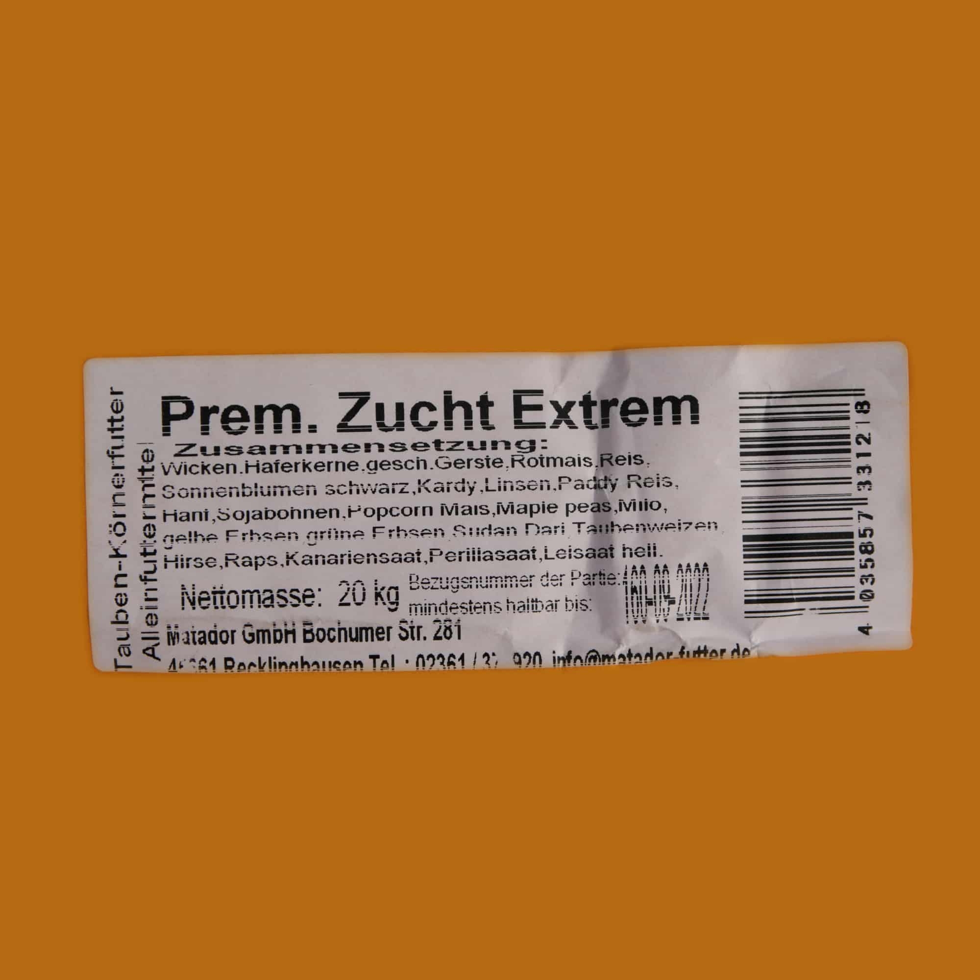 Matador Premium Taubenfutter Zucht Extrem 20 kg