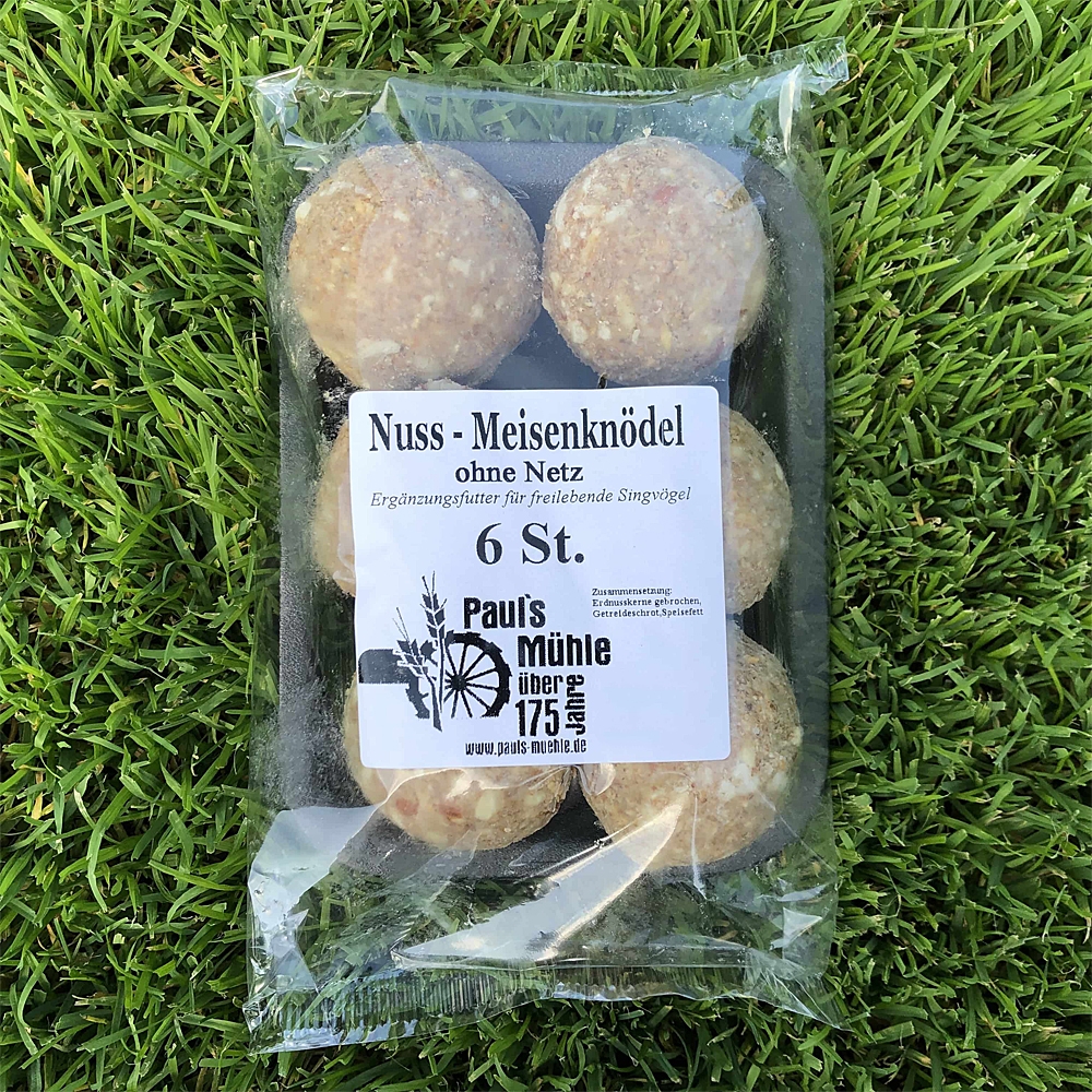 Nuss-Meisenknödel ohne Netz 6 Stück (1 Tablett)