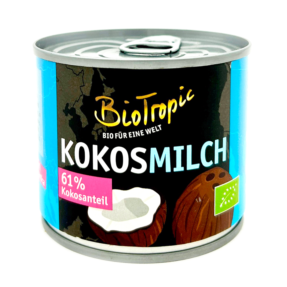 BIO Kokosmilch 61% (glutenfrei) 200 ml