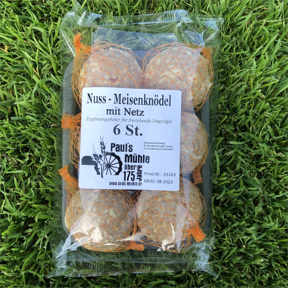 Nuss-Meisenknödel mit Netz 2 x 16 x 6 Stück (2 Kartons)
