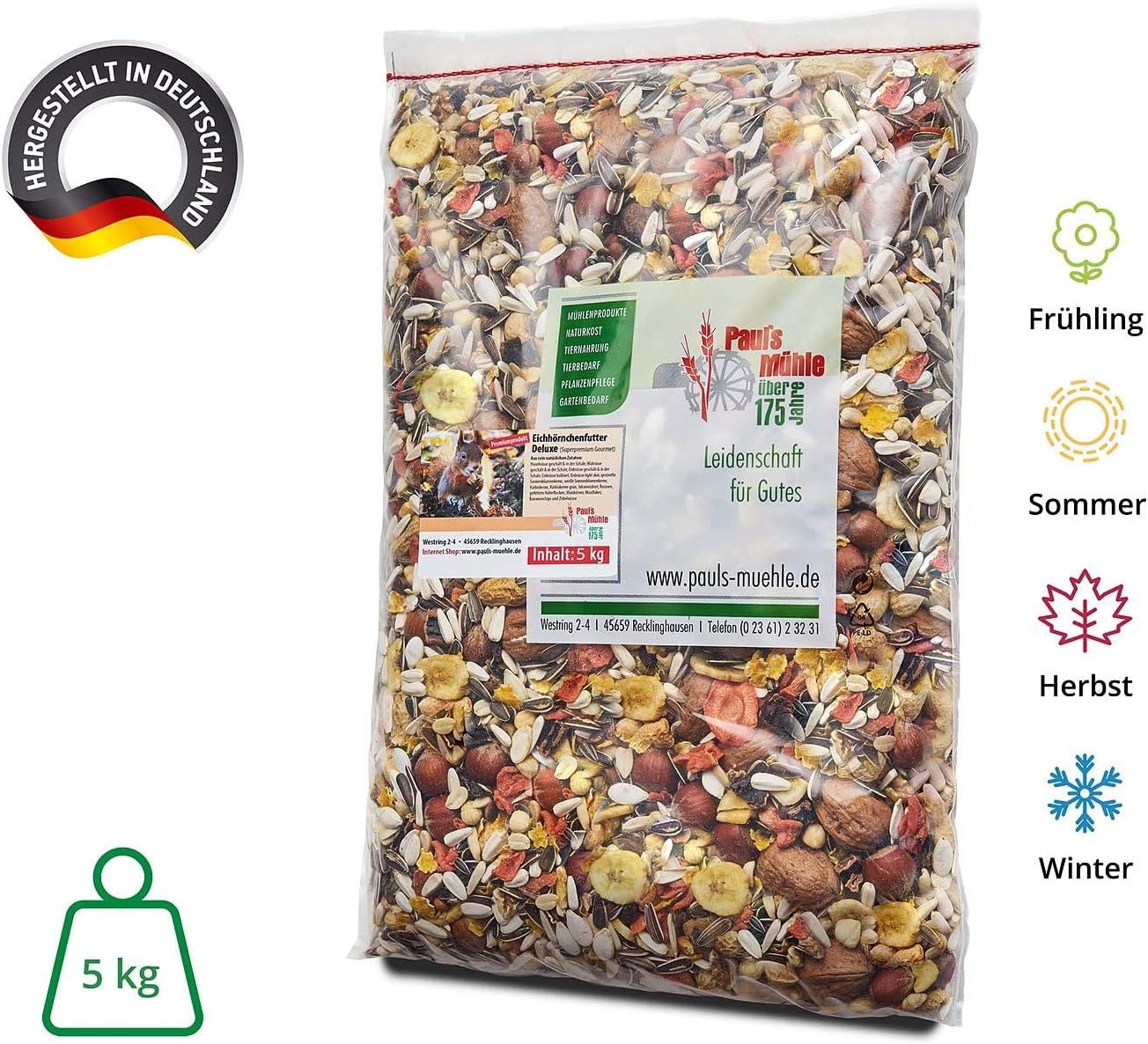 Paul's Mühle Eichhörnchenfutter Gourmet 5 kg