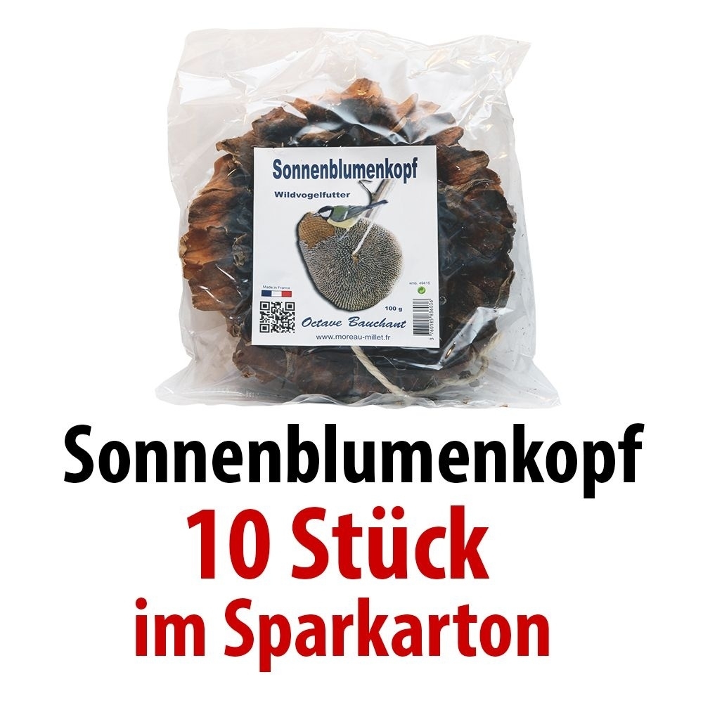 Sonnenblumenkopf zum Aufhängen 10 Stück