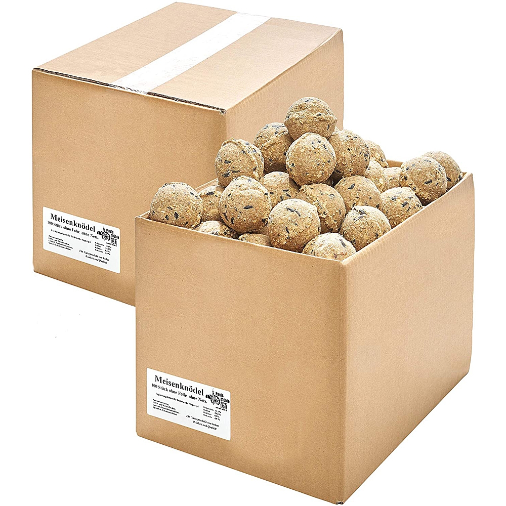 Meisenknödel ohne Folie ohne Netz 2 x 100 Stück (2 Kartons)