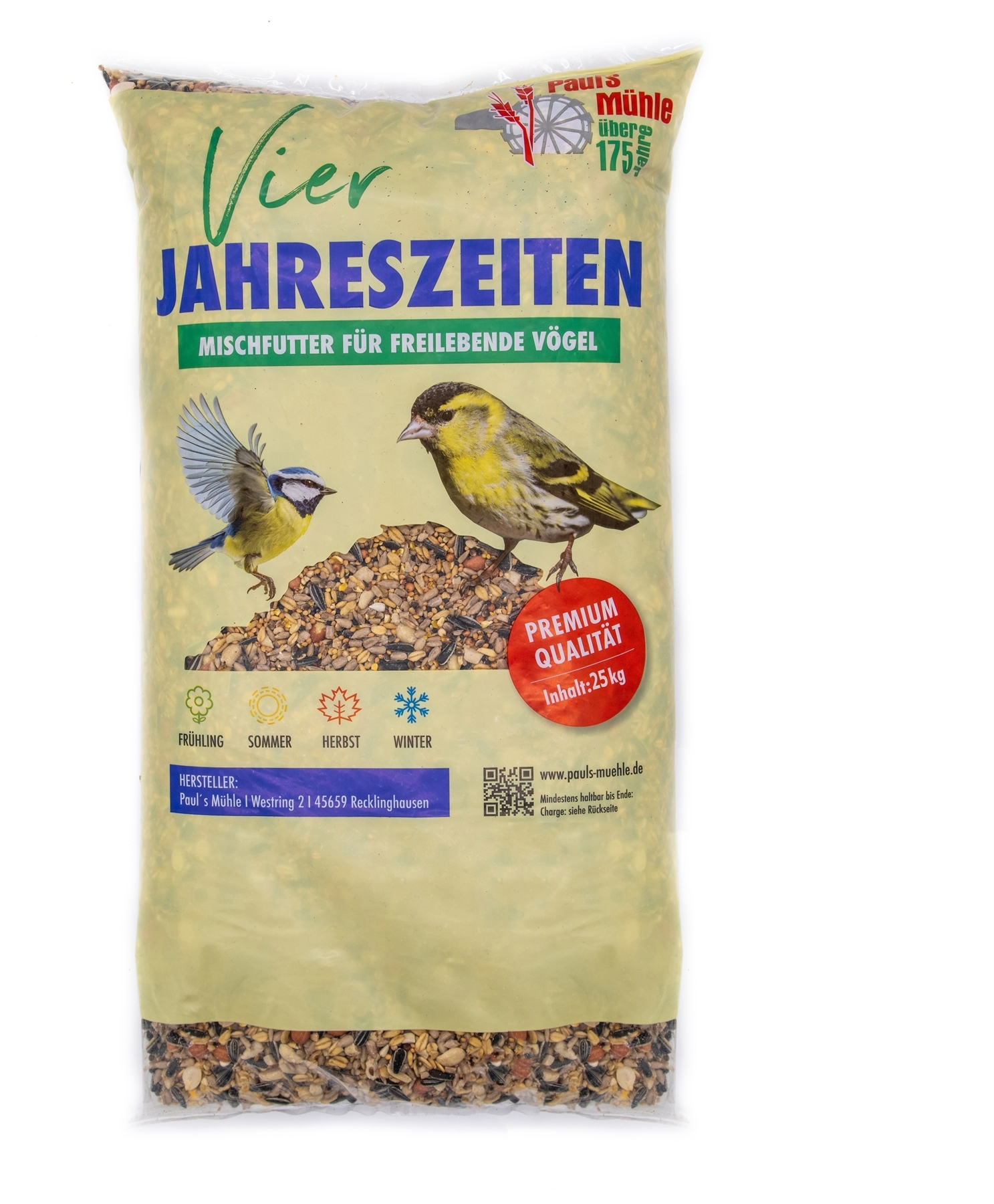 Paul's Mühle Wildvogelfutter 4-Jahreszeiten 25 kg