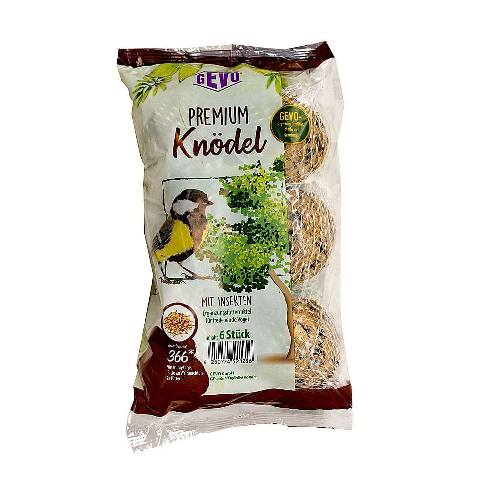 GEVO Premium Knödel mit Insekten 6 Stück je 90 g (= 540 g)
