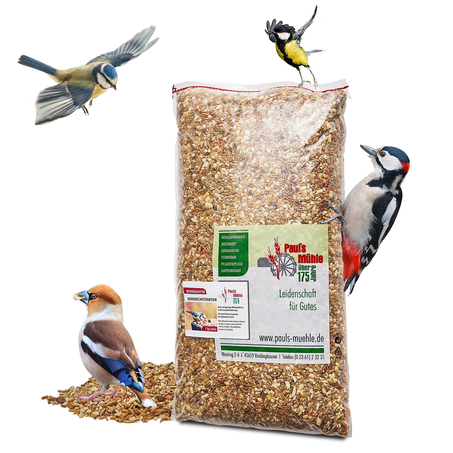 Paul's Mühle Wildvogelfutter Senkrechtstarter 5 kg