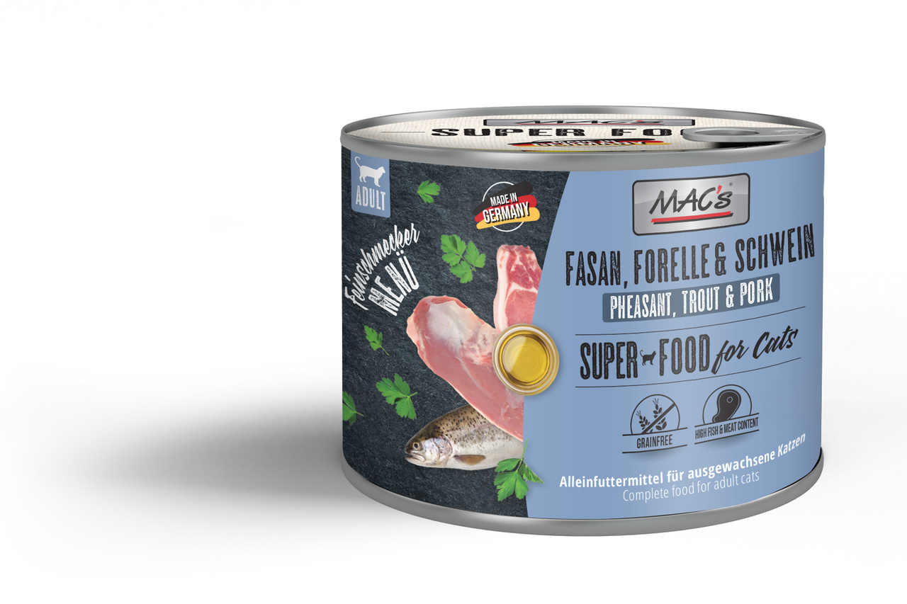 MACs Cat Feinschmecker Fasan, Forelle & Schwein 200 g