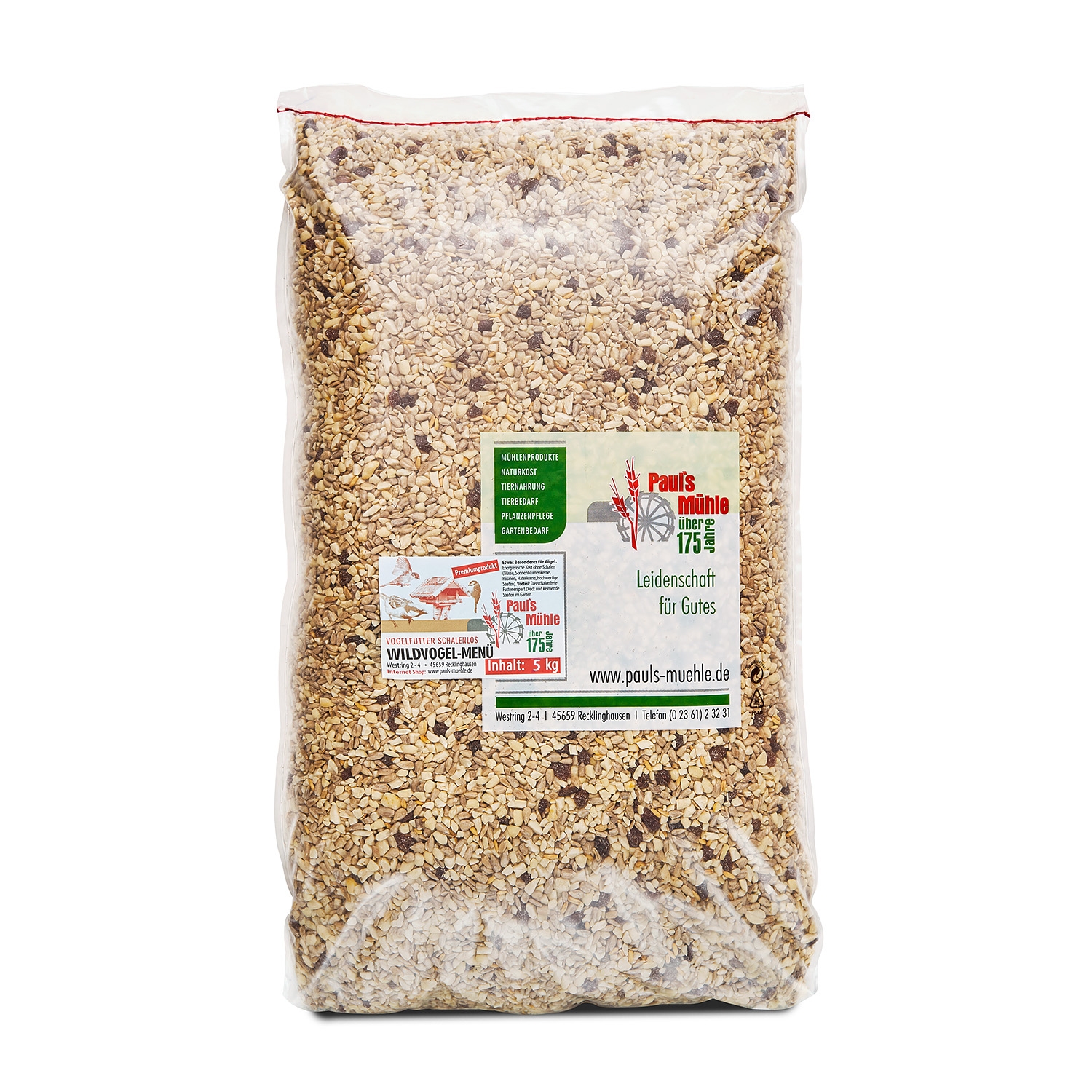 Paul's Mühle Wildvogelmenü ohne Schalen 5 kg