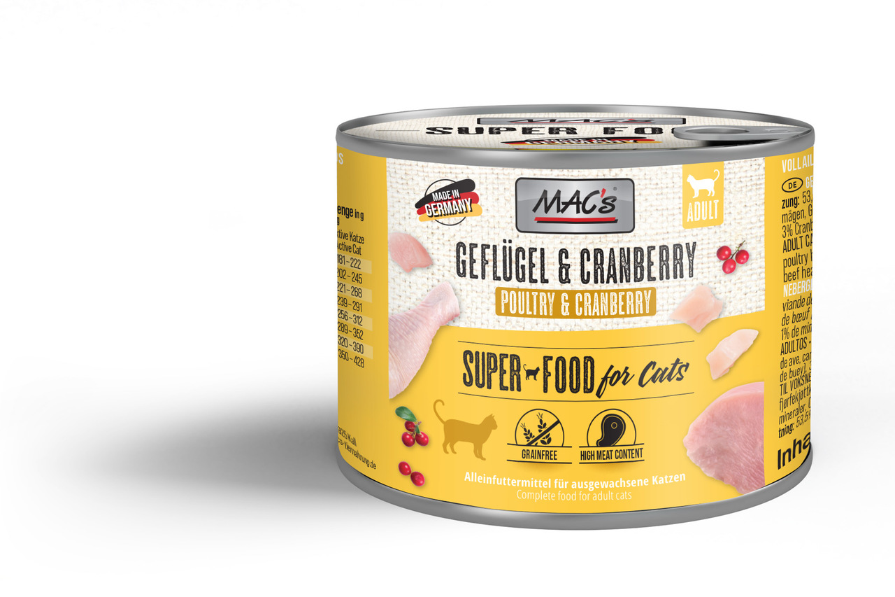 MAC's Cat Geflügel und Cranberry 200 g Dose