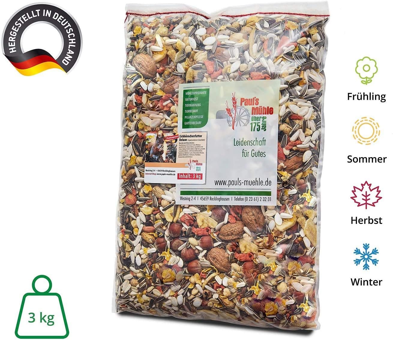 Paul's Mühle Eichhörnchenfutter Gourmet 3 kg