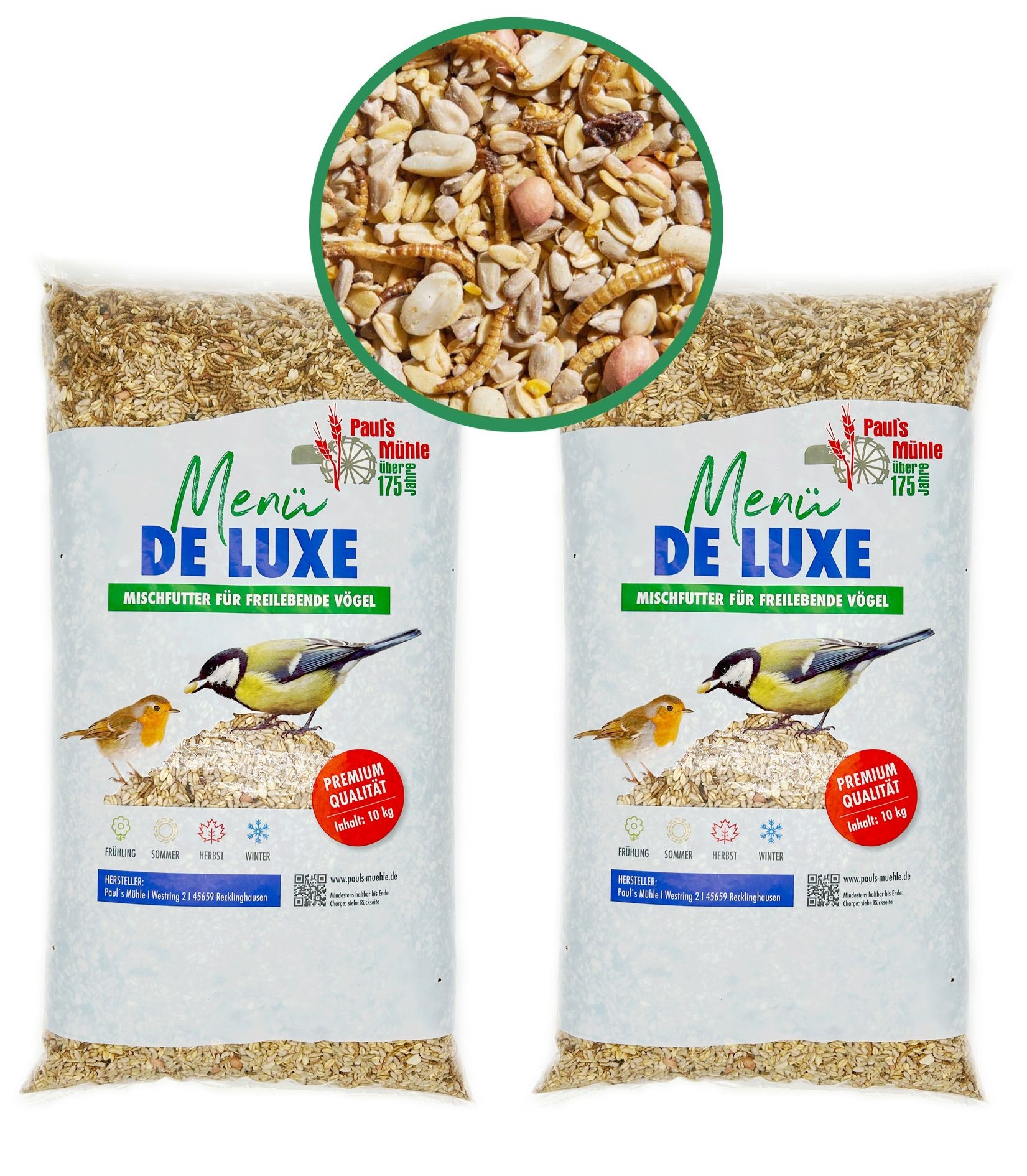 Paul's Mühle Wildvogelfutter Deluxe 2 x 10 kg
