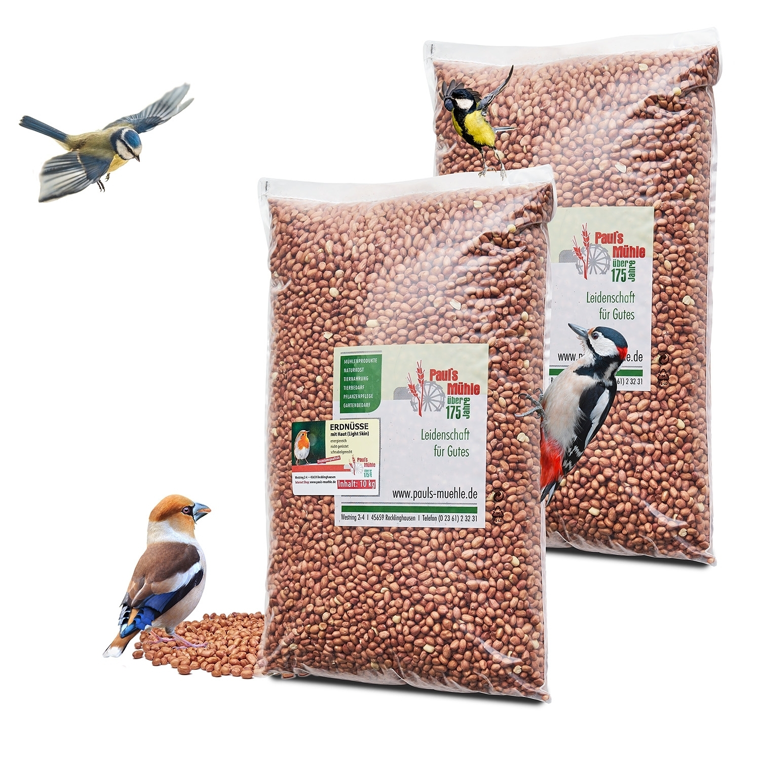 Paul's Mühle Erdnüsse mit Haut (Light Skin) 2 x 10 kg