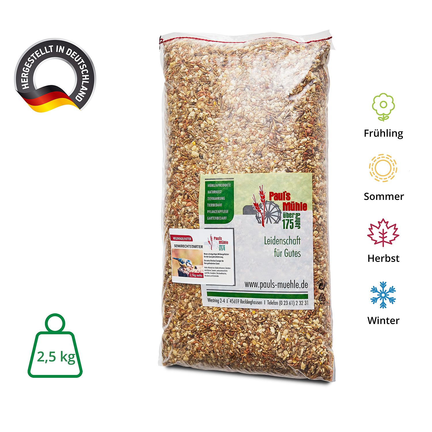 Paul's Mühle Wildvogelfutter Senkrechtstarter 2,5