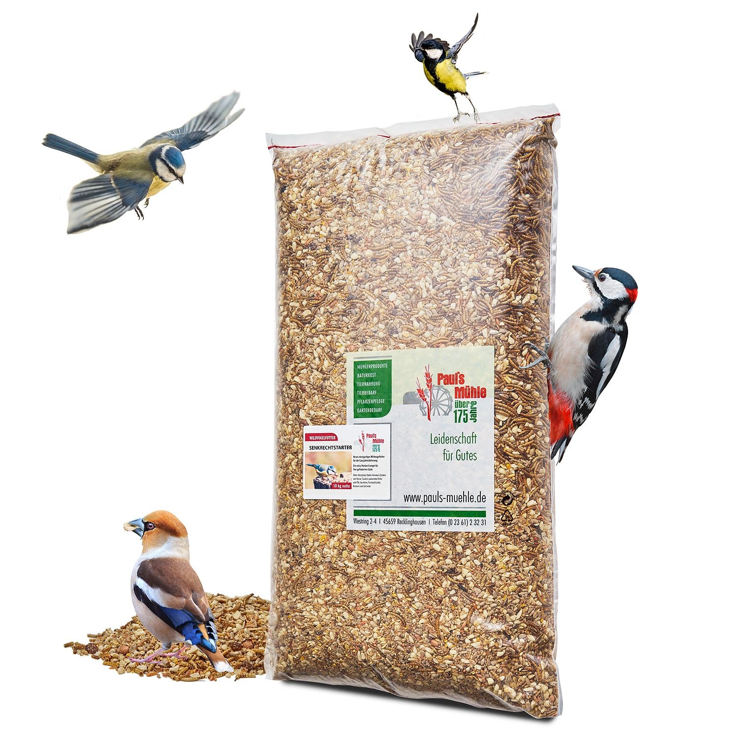 Paul's Mühle Wildvogelfutter Senkrechtstarter 10 kg