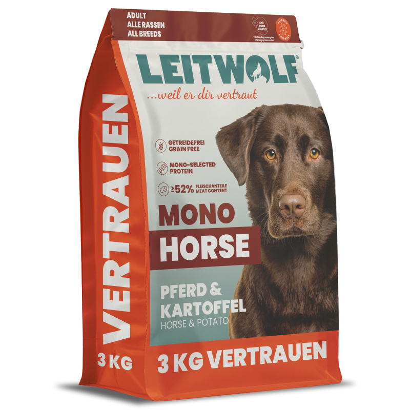 Leitwolf MONO HORSE ADULT - Pferd & Kartoffel 3 kg
