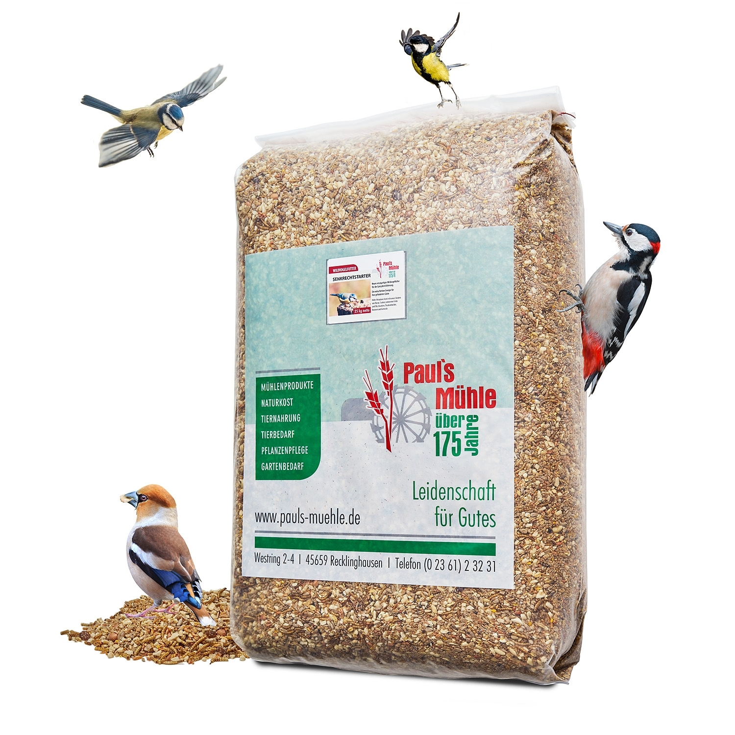 Paul's Mühle Wildvogelfutter Senkrechtstarter 25 kg