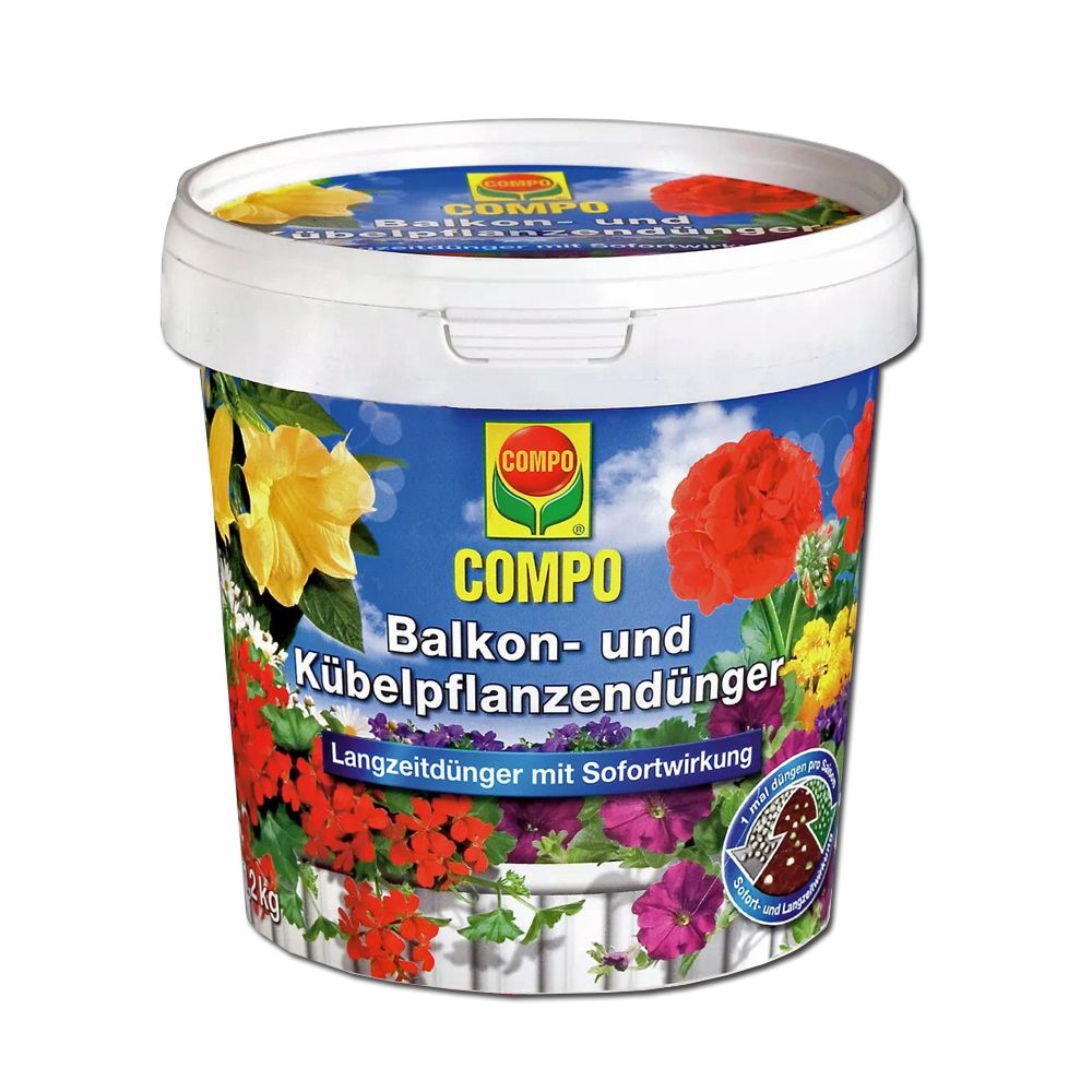 COMPO Balkon- und Kübelpflanzen Dünger 1,2 kg mit
