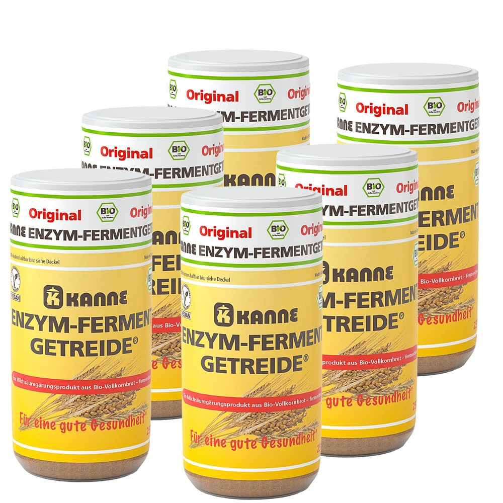 Kanne BIO Enzym-Ferment-Getreide Pulver 6 x 250 g (= 1,5 kg)