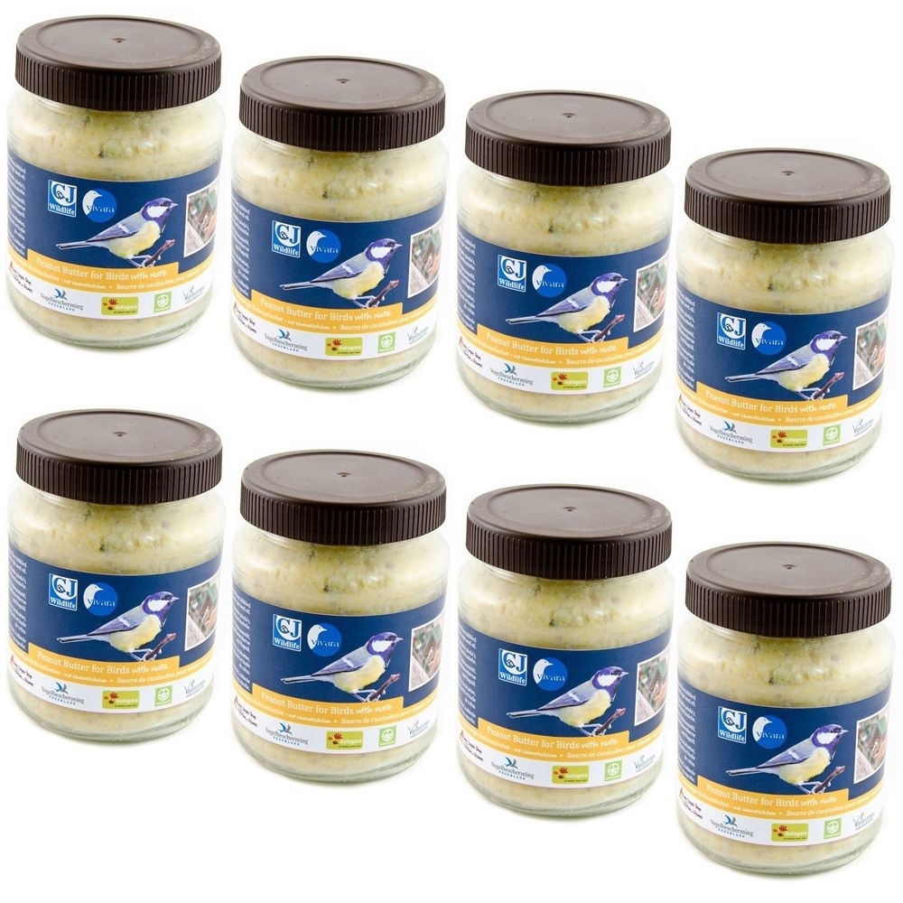 CJ Wildlife Erdnussbutter für Vögel mit Nussstückchen (101770815) 8 x 330 g (= 2,64 kg)