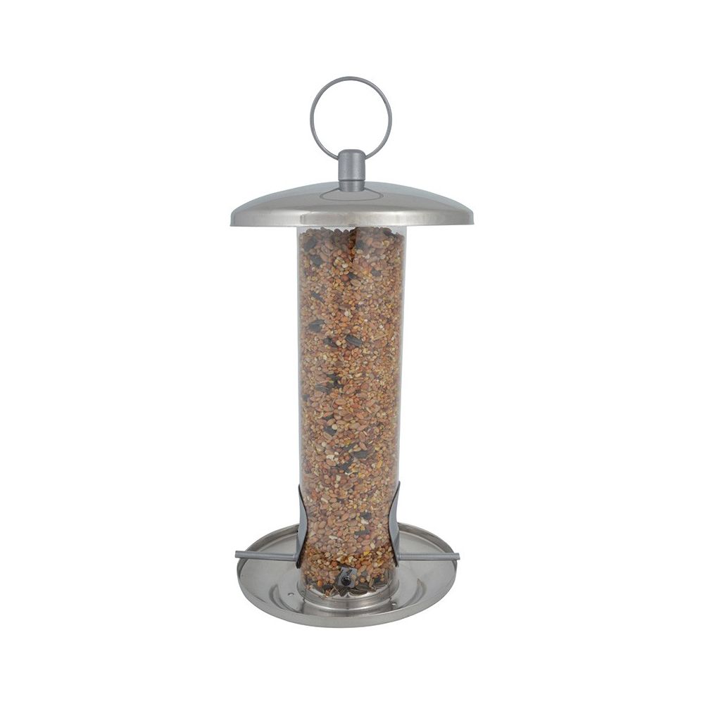 Esschert Design Vogelfuttersilo aus Edelstahl (FB393)